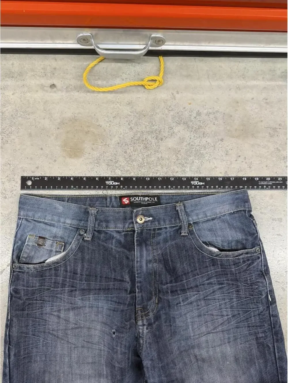 vintage southpole dark blue relaxed baggy fit jeans size 36 x 32